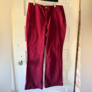 Draper James Burgundy Wide Leg Pants